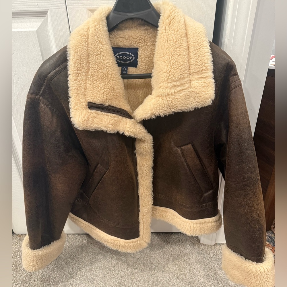 Sherpa Cropped Bomber Jacket